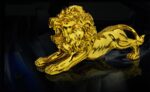 Get Golden Lion Car Dashboard Decoration | Modern Abstract Style Resin Panther Statue | Home Decor Accessories - Image 5