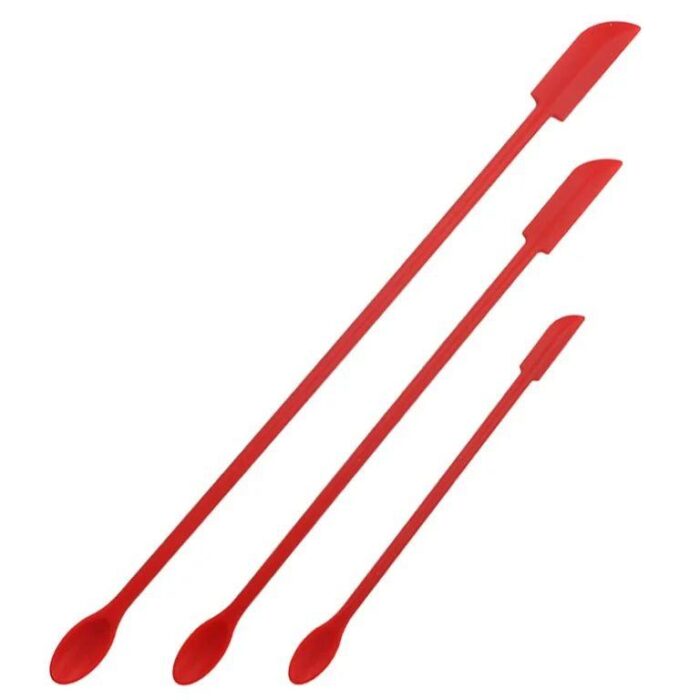 3 pcs Mini Silicone Telescopic Spatula and Scooping Spoon, Mini Makeup Spatula , Heat-resistant Silicone Spatula Sets for Cooking, Cosmetics - Image 1