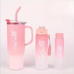 (Pack of 3) Water Bottles Set, Sports Water Cups, Portable Drinking Cups, Summer Drinkware, For Outdoor Camping, Hiking, Fitness (Random Color) - Image 10