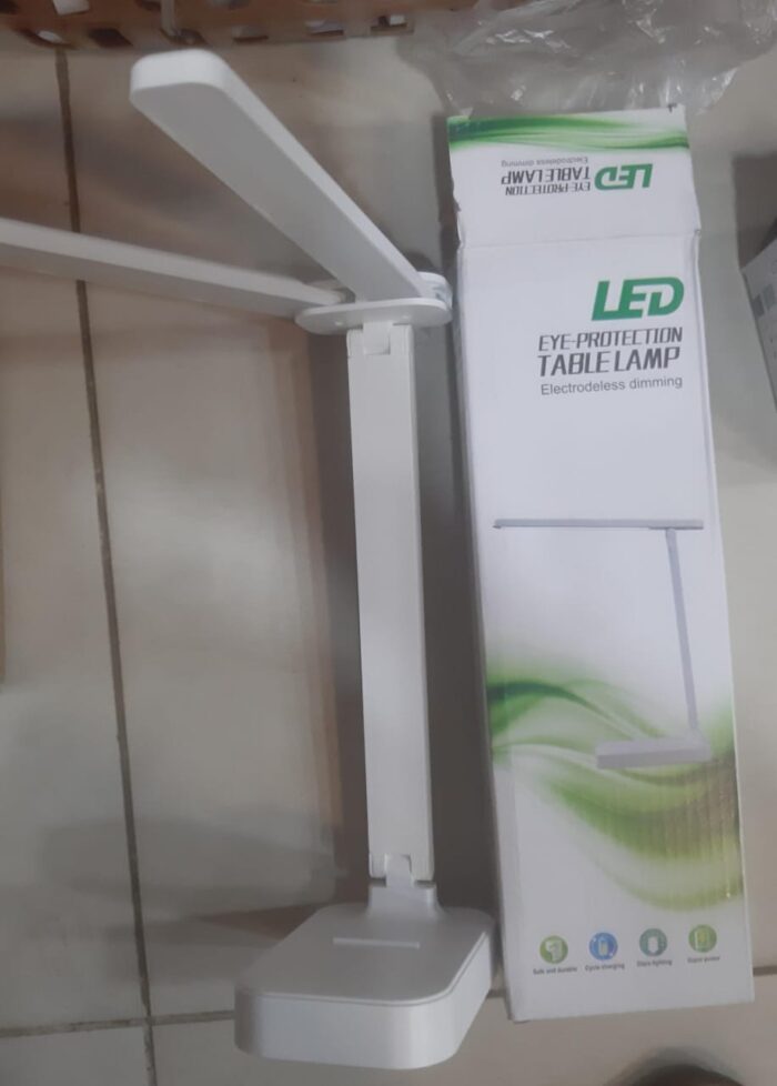 Foldable Double Head Reading LED Desk Lamp | 3 Levels Dimmable Touch Table Night Light - USB Rechargeable (Random color) - Image 2