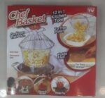 STAINLESS STEEL MULTI-FUNCTIONAL FOLDABLE COOKING Chef Basket Deluxe Kitchen Colander, MESH STEAM RINSE STRAIN FRY BASKET DEEP FRYER - Image 2