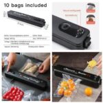 Automatic Vacuum Sealer Food Packing Machine | Electric Vacuum Sealer Machine With 10 Bags - Image 2