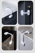 Multipurpose Adjustable and Flexible Baby Safety Latch for Drawers Cabinets etc,