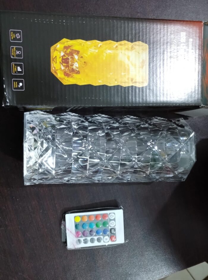 Diamond Rose Crystal Lamp 16 Color Changing ( with remote) Touch Lamp USB Rechargeable - Image 2