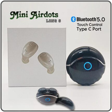 Mini Airdots Tws Wirless Earbuds Super Sound & Touch Sensors True Stereo Headphones with Built in Mic 10m Type C (Random Color)