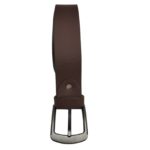 Men Buffalo plain leather belt | Waist Belt for boys & Mens (Dark Brown) - Image 2