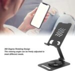 360-Degree Rotate Metal Desk Mobile Phone & Tablet Holder Stand (Random Color)