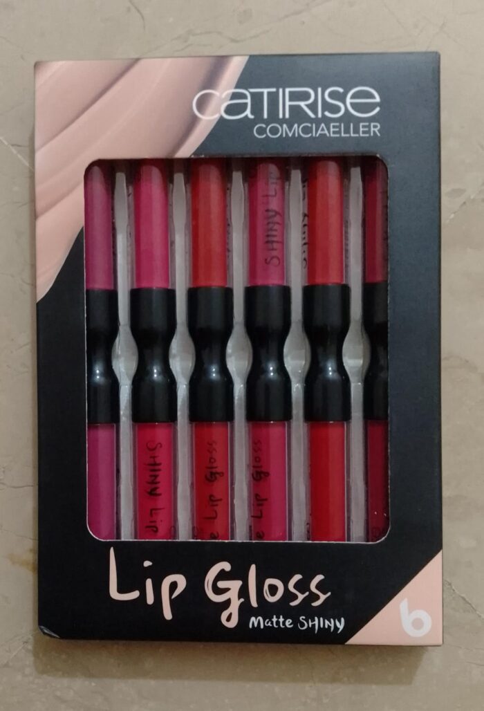 6 Pcs Set Matte and shiny dual lip gloss - Image 1
