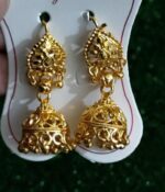 1 Pair Golden antique jhumke - Image 3
