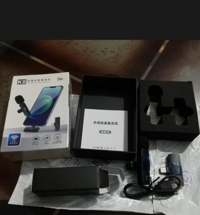 k11 Type-C Wireless Microphone K8 Collar Mic for Type C - Noise Cancellation Reduction Wireless Mic for Phone for Mobile Phone Camera, - Image 3