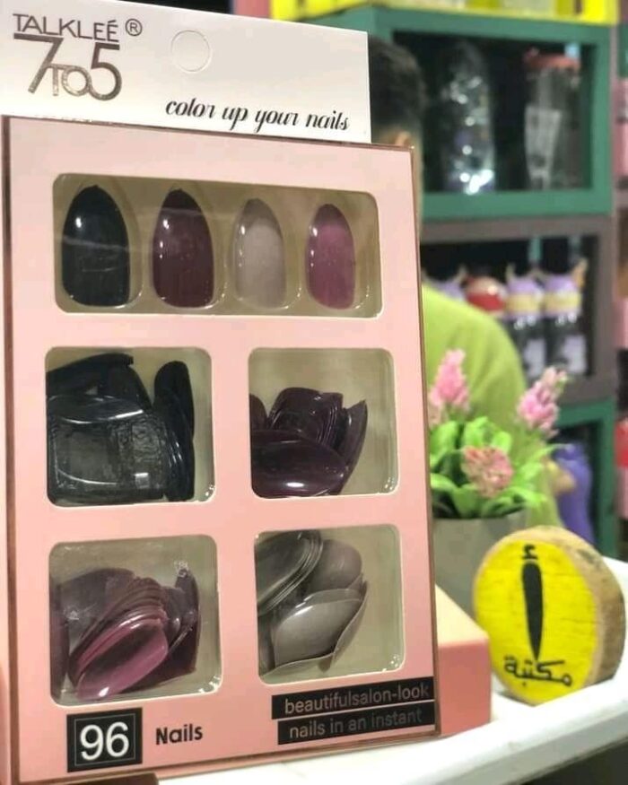 96 PCs nails without glue or sticker (Random Color) - Image 3