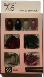 96 PCs nails without glue or sticker (Random Color) - Image 6