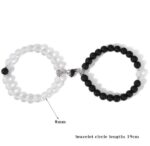 Pack of 2  Beads Black And White Couple Bracelet - Image 3