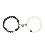 Pack of 2  Beads Black And White Couple Bracelet - Image 2