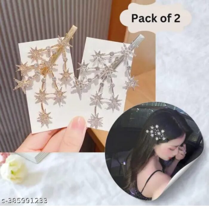 Korean Star Hair Pin For Girls Pack of 2 - Image 1