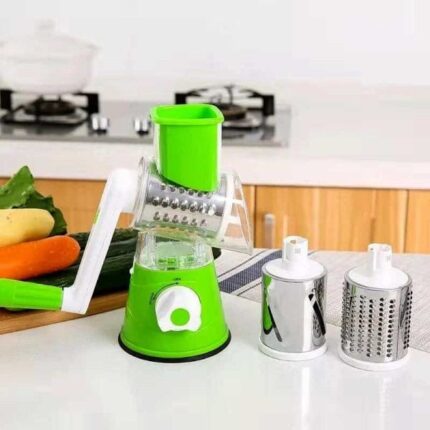 Manual Vegetable Drum cutter Slicer Multifunctional Round Slicer Kitchen Gadget (random color)
