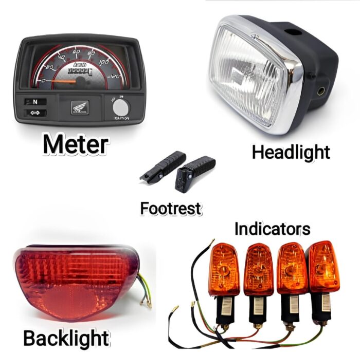 Bike Parts Set (Meter,Headlight,Backlight,Indicators,Footrest) For all motorcycle cd70 and China cd70 - Image 1