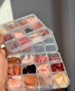 144 PCs nails box colorful and Shiny nails box (Random Color) - Image 3