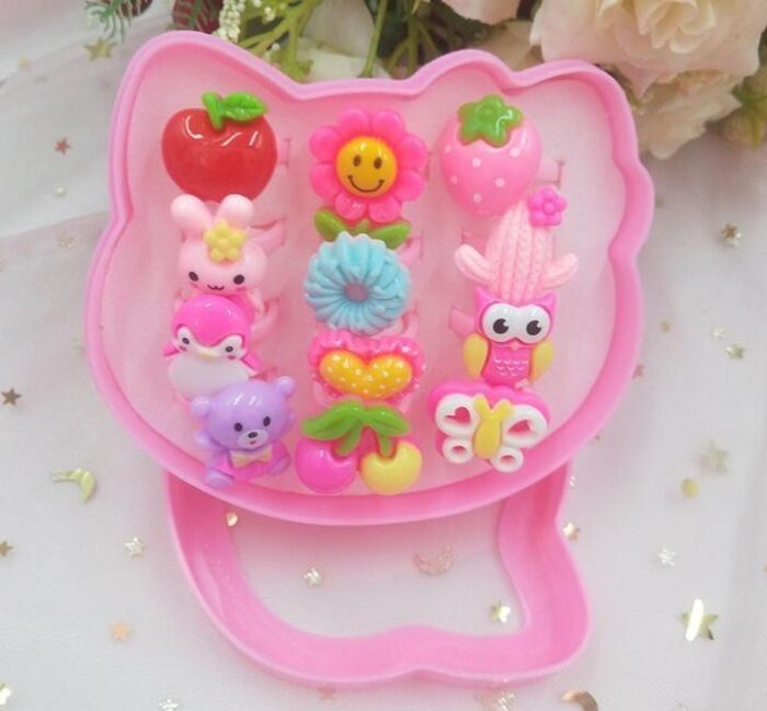 12 PCs cartoon characters rings(plastic) - Image 1