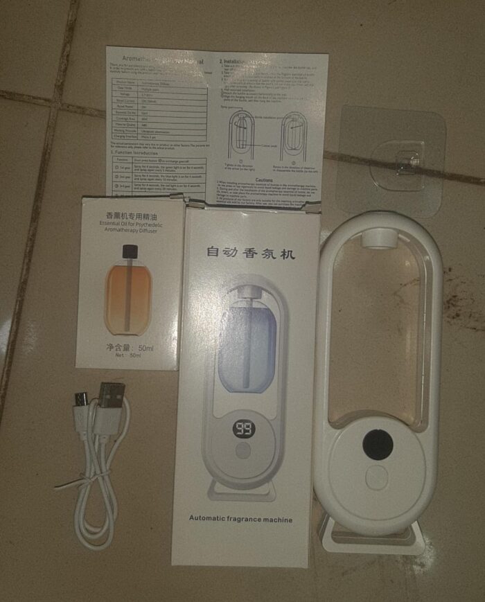 Wall Mounted Essential Oil Diffuser Rechargeable Timed Spray Digital Display Air Freshener - Image 2