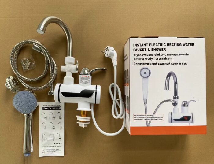 (with  shower) Electric Hot Water Heater Faucet Kitchen Instant Heating Tap Water - Image 1