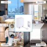 Abhsant Hot Retractable Indoor and Outdoor Clothes Wall Hanger Magic Drying Rack Balcony Bathroom Invisible Clothesline Wire Rope,Drying String for Home Balcony Room color