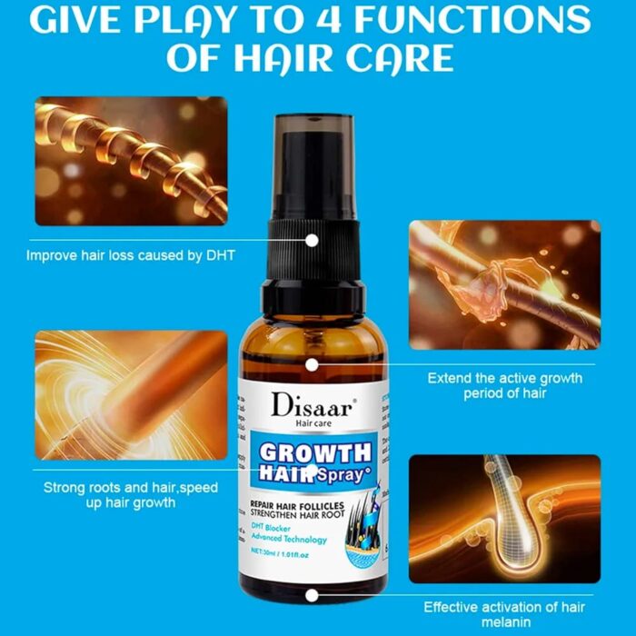 Original Growth Hair Oil Spray Repair Follicles Strengthen Hair Root DHT Blocker Nourishing 30ml - Image 4