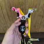 The Ultimate Slingshot Lot Imported Full Stainless Steel Body Laser Slingshot with Flat Rubber Band (Random design) - Image 3