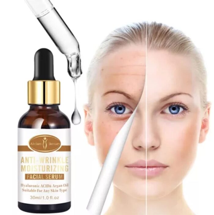 AICHUN BEAUTY Anti-Wrinkle Moisturizing Facial Serum - Hyaluronic Acid, Argan Oil - 2in1 Care - 30ml - Image 1