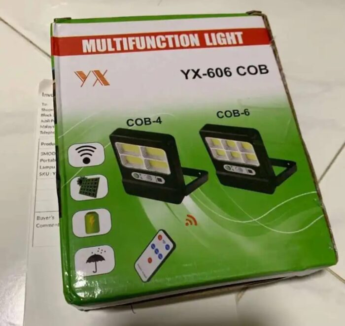 Multifunction 360 Degree Rotatable Remote Control LED Solar Light Wall Lamp with Built-in Solar Rechargeable Battery, with Human Induction, Intelligent Lighting Control, Waterproof – Model: YX-606 - Image 2