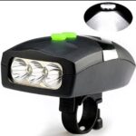 3 LED Bicycle Front Head light & bell siren alarm hooter / cycle light generic - Image 2
