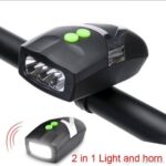 3 LED Bicycle Front Head light & bell siren alarm hooter / cycle light generic - Image 3