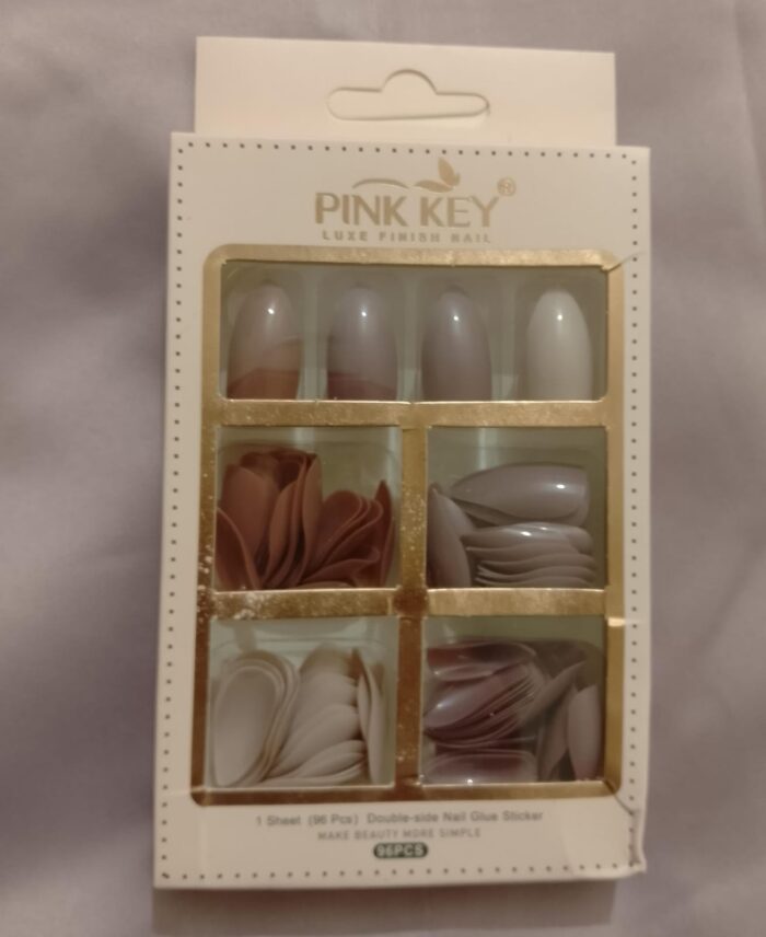 96 PCs Nude Colors Nail Pack Without Glue Or Sticker (random Color) - Image 2