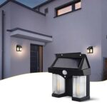 Double Head Antique Solar Sensor Lamp Solar Warm Lighting Lamp Outdoor Wall Lights - Image 3