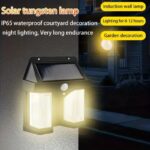 Double Head Antique Solar Sensor Lamp Solar Warm Lighting Lamp Outdoor Wall Lights - Image 4