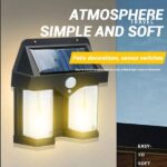 Double Head Antique Solar Sensor Lamp Solar Warm Lighting Lamp Outdoor Wall Lights - Image 5