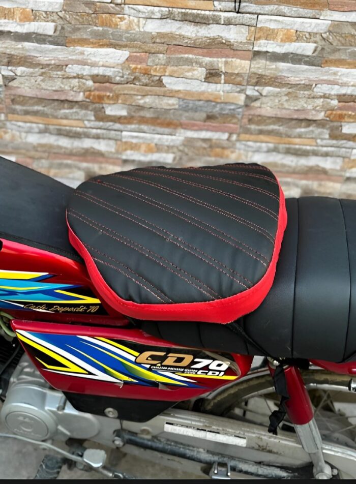 Double Stitch Water Proof Bike Seat Cushion /Motorcycle Seat Cover / Motor Bike Long Route Cushion Long Travel Seat Comfortable (Molty Foam 1inch) - Image 1
