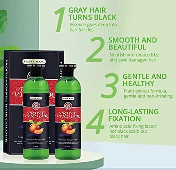 Aravli BEAUTE BLANC Fruit Vinegar Black Gel Color,  500 ml - Image 4