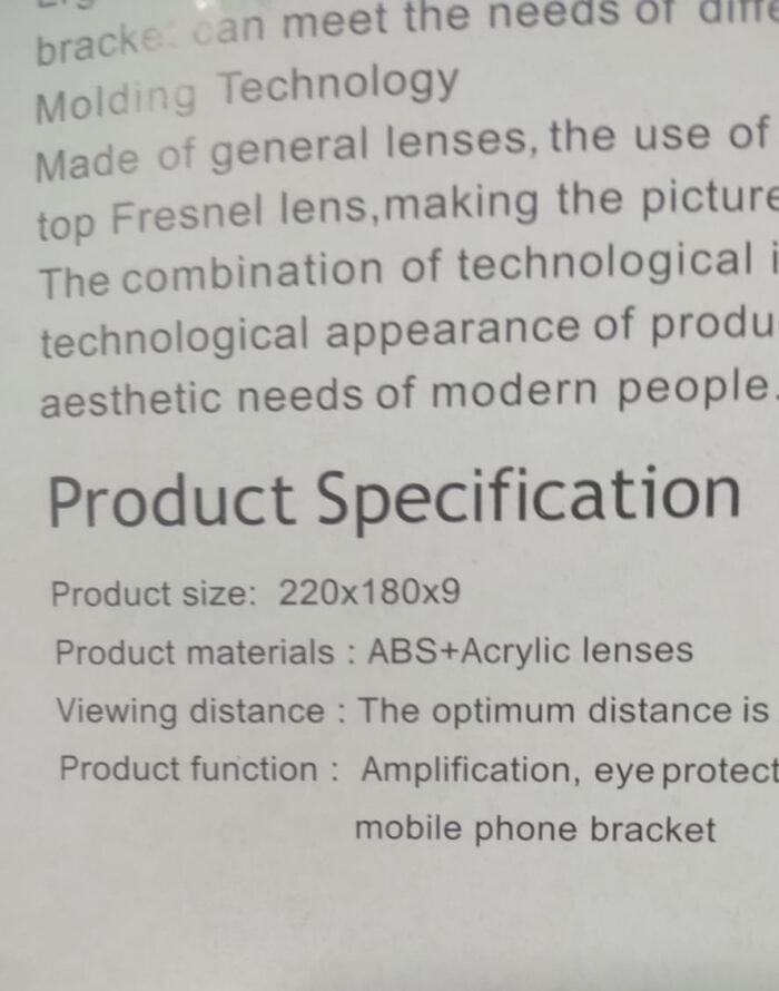 F3 Mobile Screen Magnifier | Enlarged Mobile Screen Amplifier Large Screen Eyes Protection (Random color) - Image 3