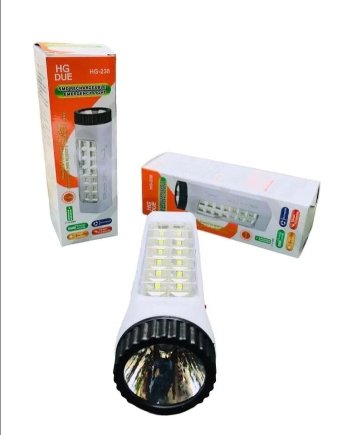 Rechargeable SMD FlashLight, HG-238, High quality, durable Study Torch Lamp Light, Long range - Image 2