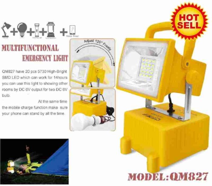 Soxin Qm - 827 Rechargeable Portable Emergency Led light - Image 3