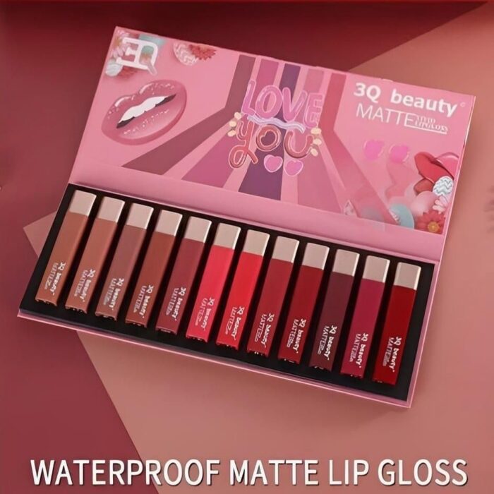 3Q Beauty Matte Lip Gloss Set of 12 - Image 1