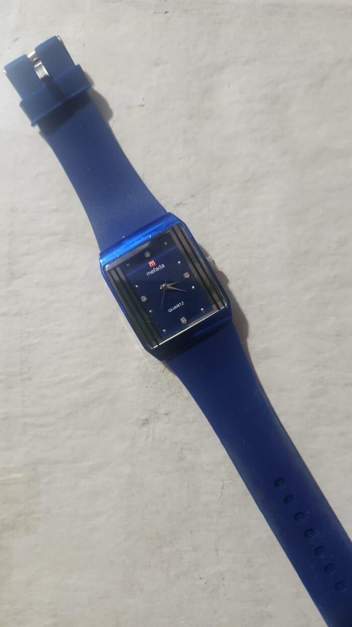 (Blue) mefada QUARTZ luxary watche For men & Women   (without box ) - Image 1