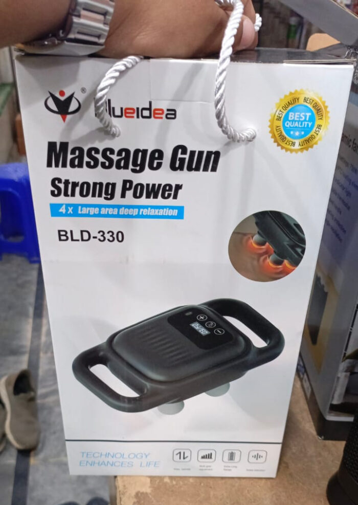 Blue idea Deep Tissue Massage Gun with 4 Heads - Muscle Massager for Back, Neck, and Body Pain Relief Rechargeable - BLD-330 - Image 2