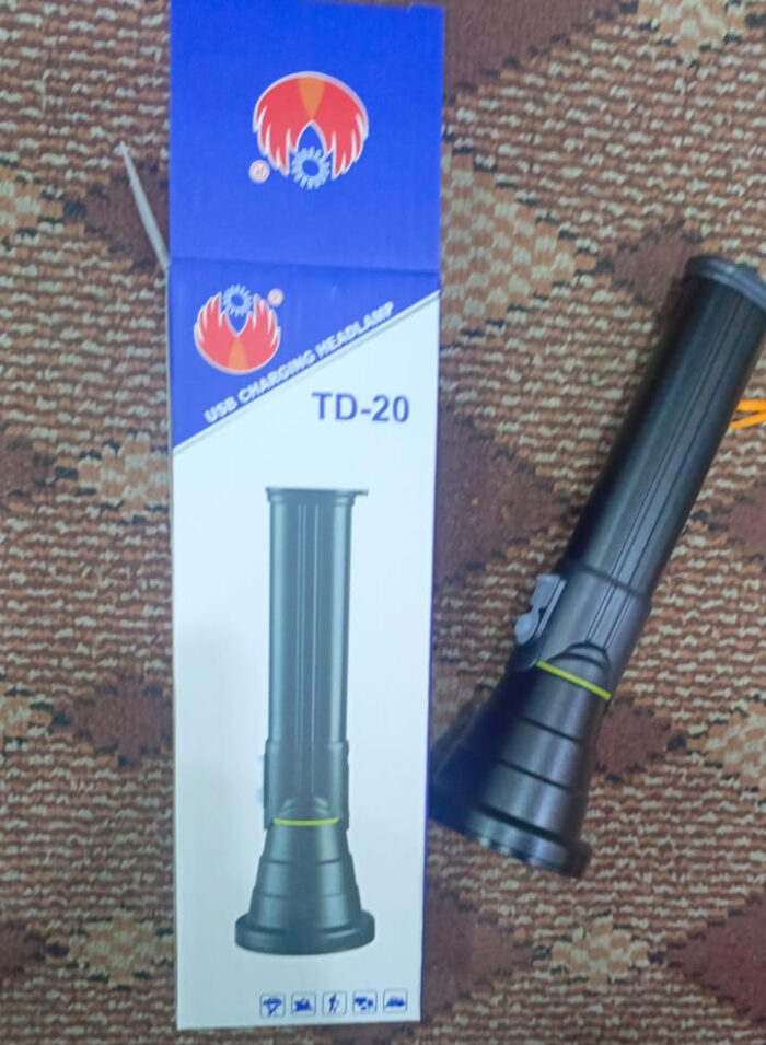 Rechargeable Flashlight | Usb charging headlamp | Waterproof Torch light  TD-20 - Image 4