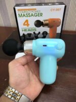 4 in 1 Compact Gun Massager | 5 Speed Levels | Portable Rechargeable Handheld Muscle Pain Reliever Device (Random color) - Image 21