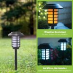 2 in 1 Solar Flame Lamp | Outdoor Led Waterproof Decoration Garden Lawn Light - Image 3