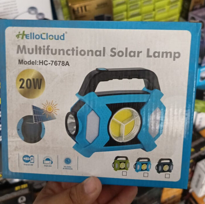 20W Hello Cloud Multi-Functional Portable Solar LED Flash Light - Image 2
