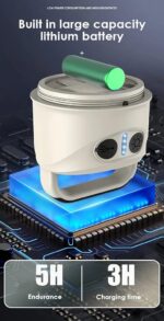 Portable Camping Lights with 4 Lighting Modes, Torch Mode, USB Rechargeable Camping hiking Lantern with Hook, Waterproof Tent Light - Image 4