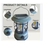 Emergency Camping Light For Tent Work GB-23 | Outdoor Solar lantern (Random color) - Image 6